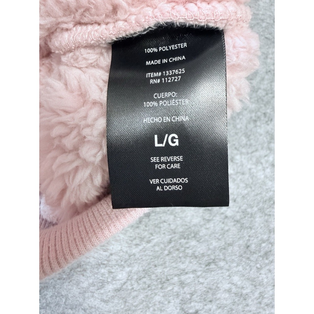 Lukka Lux Womens Pink Sherpa Fleece Pullover Turtleneck Sweater Size Large - Picture 4 of 12